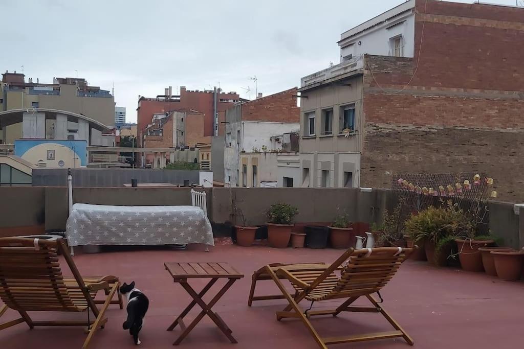 Small Room In Sants With Huge Terrace 바르셀로나 외부 사진